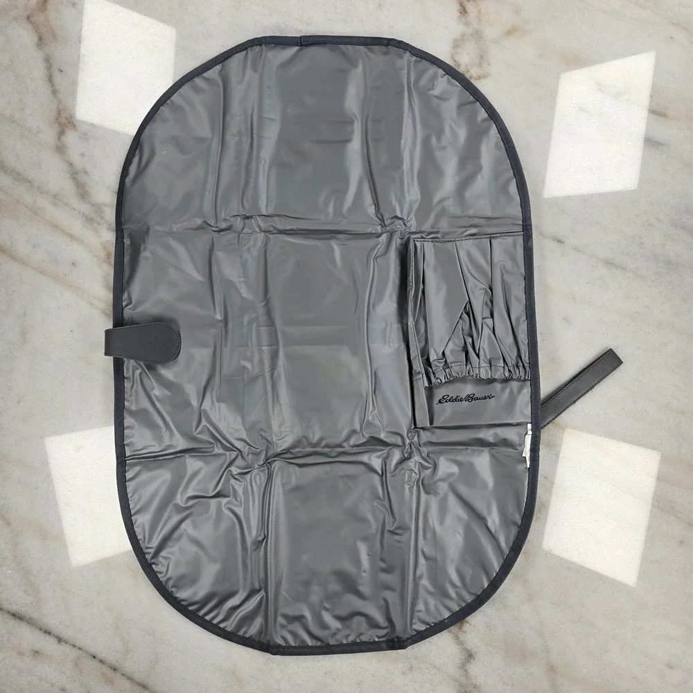 Eddie Bauer Portable Changing Pad Grey Geometric Travel Diaper Clutch Baby Gear